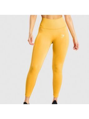 Gymshark Vital Seamless Leggings 2.0 In Marl Yellow Size XL